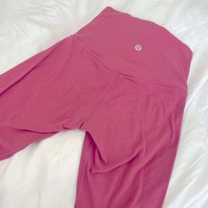 Lululemon rose pink align leggins 21” size 2